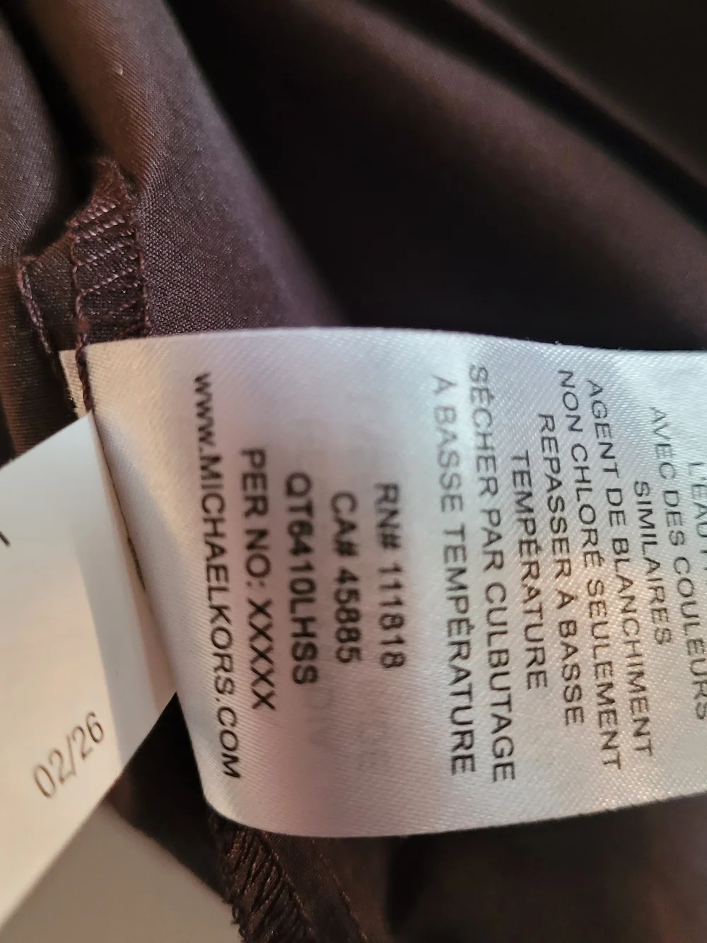 Michael Kors Sleeveless Button-Front Top in Dark Brown